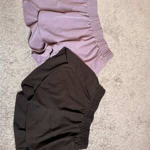Aritzia Athletic Shorts - Black and Lavender